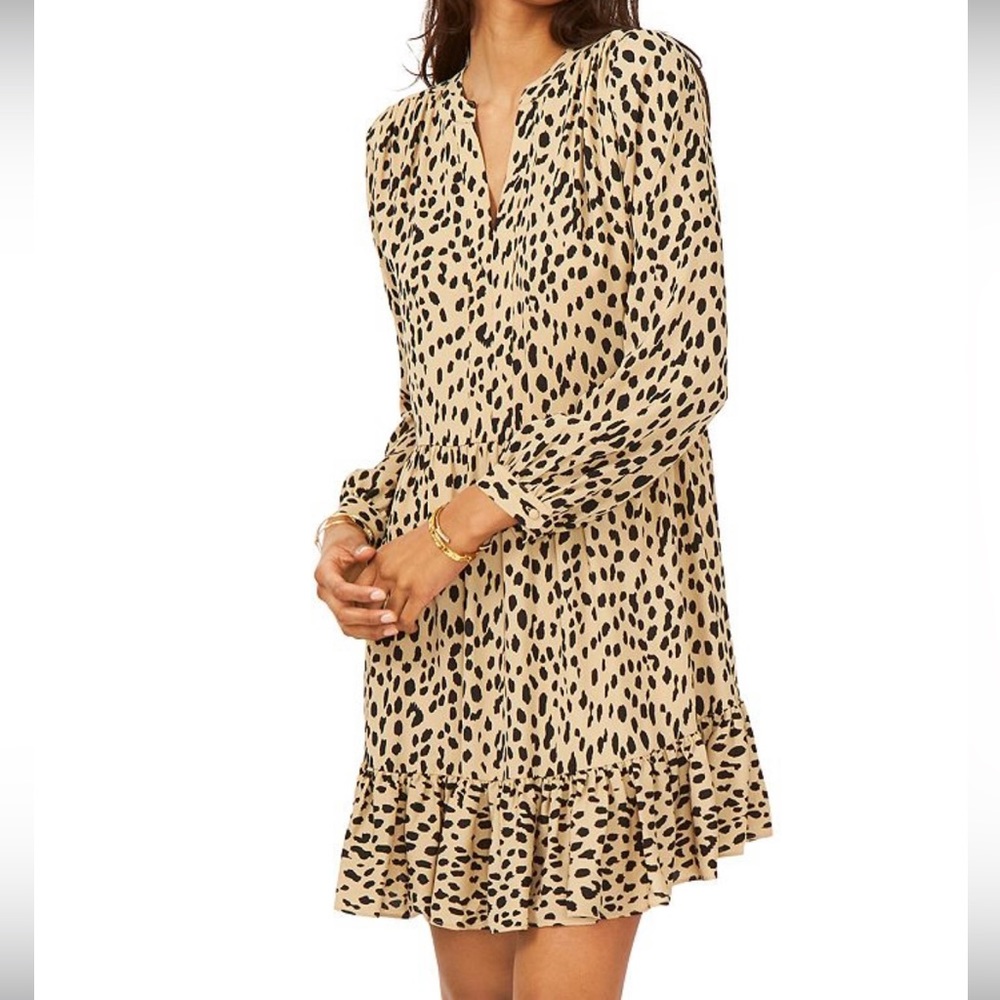 Vince Camuto dress (S) Animal Print Long Sleeve Dress